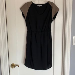 DKNYC Black with tan cuff sleeve dress